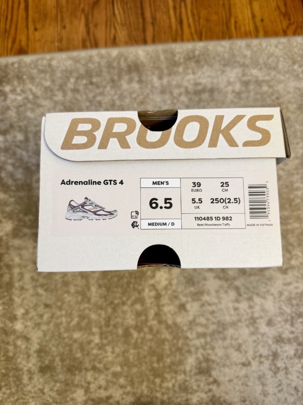 [Rare] Brooks Adrenaline GTS 4 - Beet/Moonbeam - NWT - Picture 8 of 8